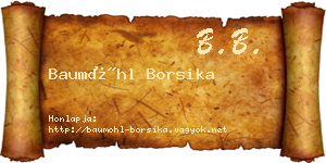 Baumöhl Borsika névjegykártya